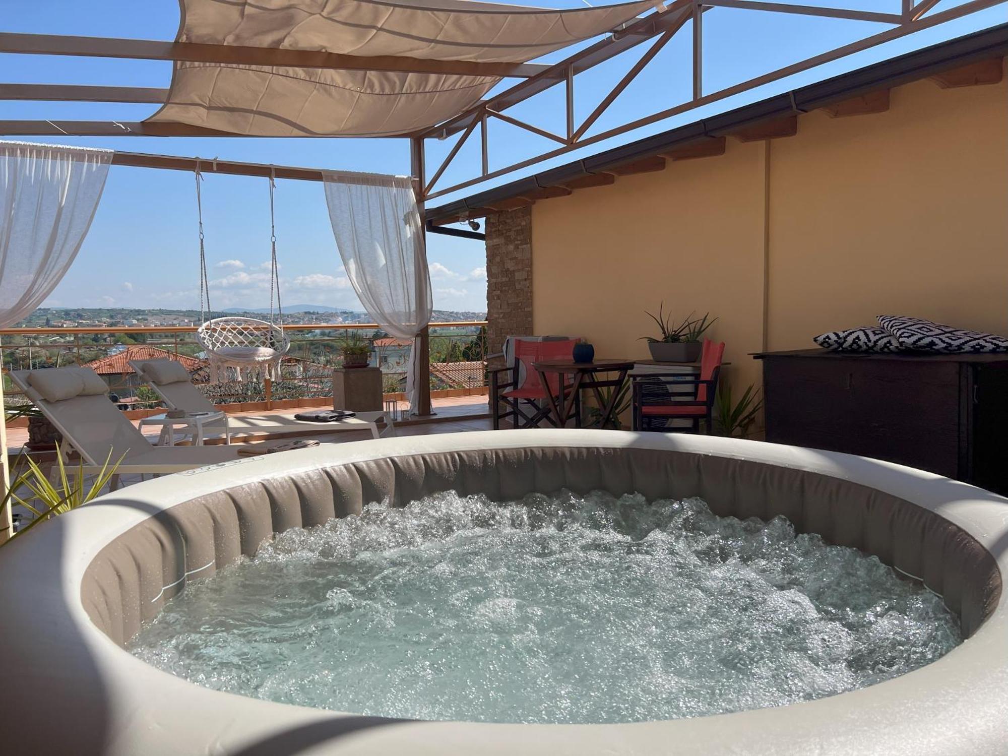 Doormat# Wait 'N Sea, Jacuzzi, Luxury Stone House Apartment Epanomí Ngoại thất bức ảnh